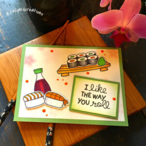 Sushi-Roll Greeting Card by Kailyard Creations
