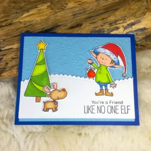Elf Friend Greeting Card by Kailyard Creations