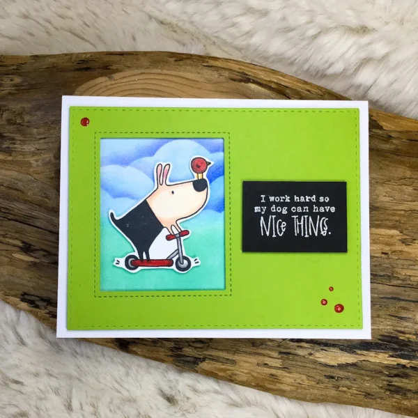 Dog Nice Things Greeting Card by Kailyard Creations
